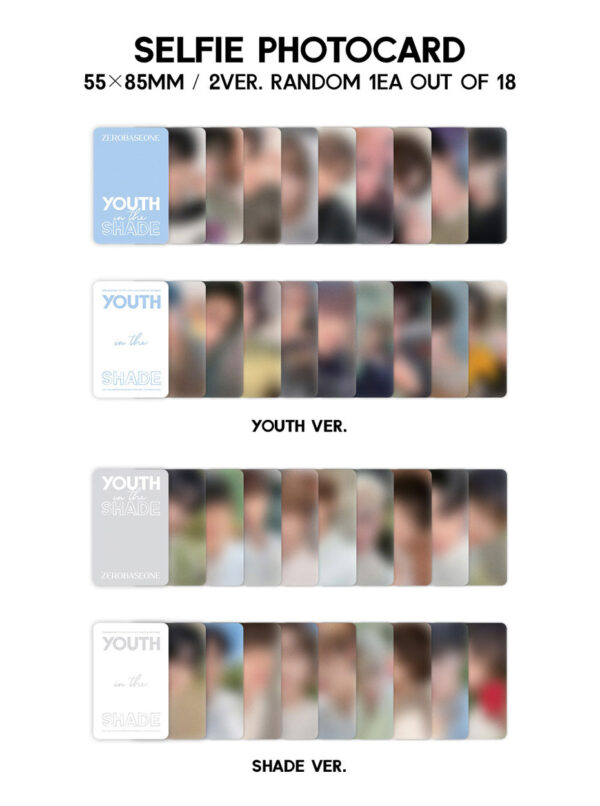 ZEROBASEONE - YOUTH IN THE SHADE (1ST MINI ALBUM) (YOUTH) (shade) kaeguli kpop shop albums and merchandise