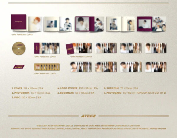 ATEEZ - 10TH MINI ALBUM [GOLDEN HOUR : Part.1] (Digipak Ver.) (SAN Ver.) (hongjoong) (seonghwa) (yunho) (yeosang) ( mingi) ( wooyoung) (jongho)kaeguli kpop shop albums and merchandise