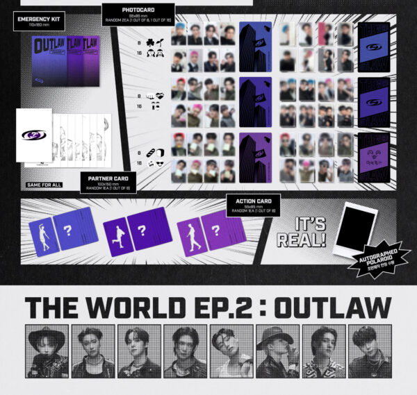 ATEEZ - [THE WORLD EP.2 OUTLAW] Z VERSION (Diary Version) (A Version) kaegui kpop shop albums and merchandise
