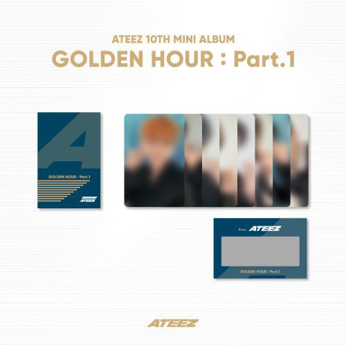ATEEZ - OFFICIAL MD [GOLDEN HOUR : Part.1] (PHOTO & SCRATCH CARD A SET) kaeguli kpop shop albums and merchandise