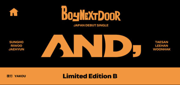 BOYNEXTDOOR - JAPAN 1ST SINGLE ALBUM [AND,] LIMITED B kaeguli kpop shop albums and merchandise