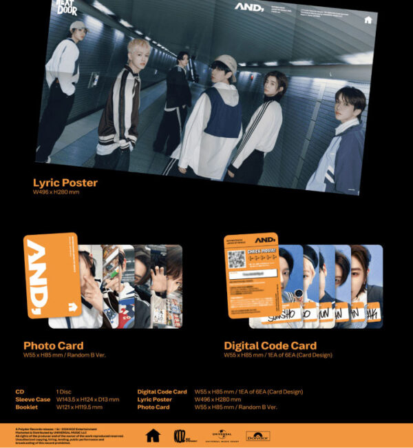BOYNEXTDOOR - JAPAN 1ST SINGLE ALBUM [AND,] LIMITED B kaeguli kpop shop albums and merchandise