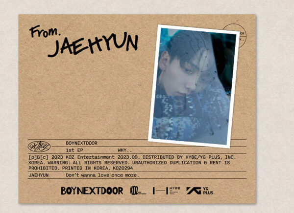 BOYNEXTDOOR - 1ST MINI ALBUM [WHY..] (LETTER Ver.) kaeguli kpop shop albums and merchandise
