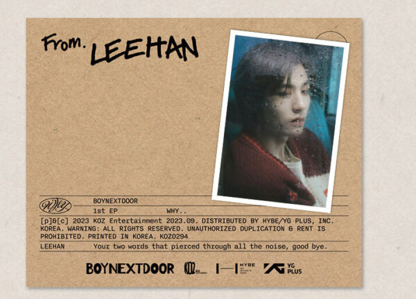 BOYNEXTDOOR - 1ST MINI ALBUM [WHY..] (LETTER Ver.) kaeguli kpop shop albums and merchandise