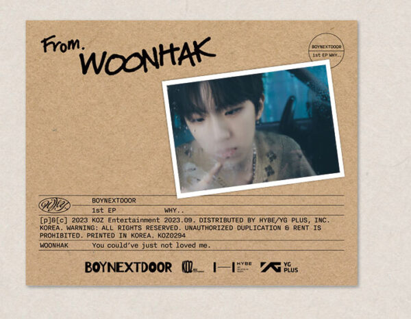 BOYNEXTDOOR - 1ST MINI ALBUM [WHY..] (LETTER Ver.) kaeguli kpop shop albums and merchandise