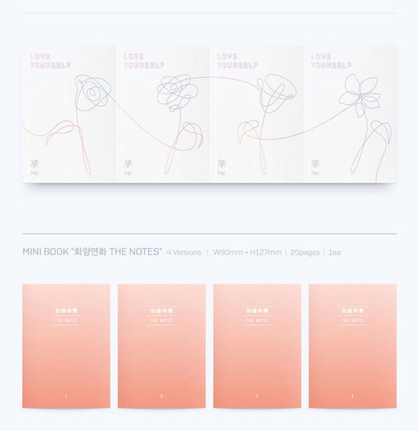 BTS - 5TH MINI ALBUM [LOVE YOURSELF 承 'Her'] (E Ver.) (L ver.) (o ver.) (v ver.) kaeguli kpop album and merchandise