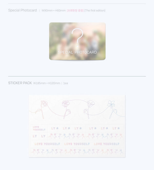 BTS - 5TH MINI ALBUM [LOVE YOURSELF 承 'Her'] (E Ver.) (L ver.) (o ver.) (v ver.) kaeguli kpop album and merchandise