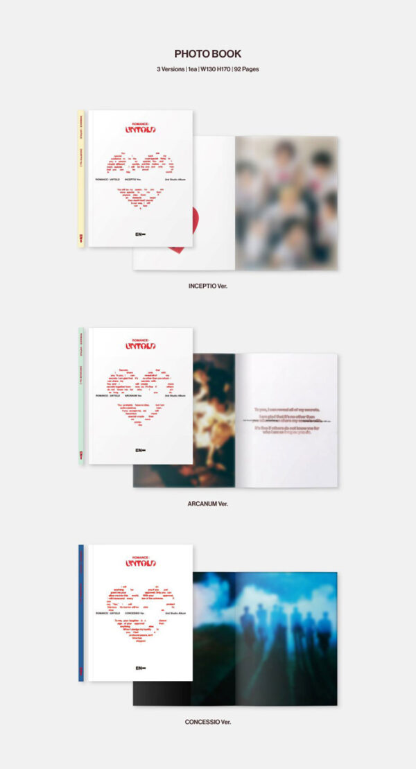 ENHYPEN - ROMANCE : UNTOLD (CONCESSIO Ver.) (arcanum ver.) (inceptio ver.) kaegui kpop shop albums and merchandise
