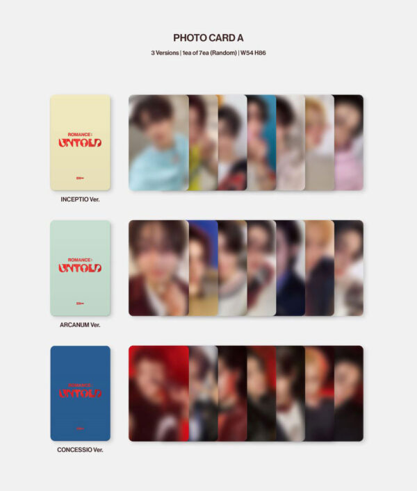 ENHYPEN - ROMANCE : UNTOLD (CONCESSIO Ver.) (arcanum ver.) (inceptio ver.) kaegui kpop shop albums and merchandise