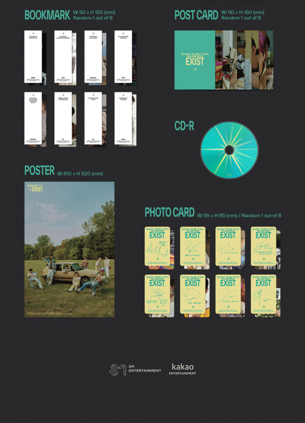 EXO - 7TH ALBUM [EXIST] (Photobook Ver.) (O) (e) (x) kaeguli kpop shop albums and merchandise