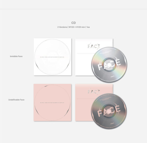 JIMIN (BTS) – 1ST SOLO ALBUM [FACE] (INVISIBLE FACE Ver.) (undefinable face ver) kaeguli kpop album and merchandise
