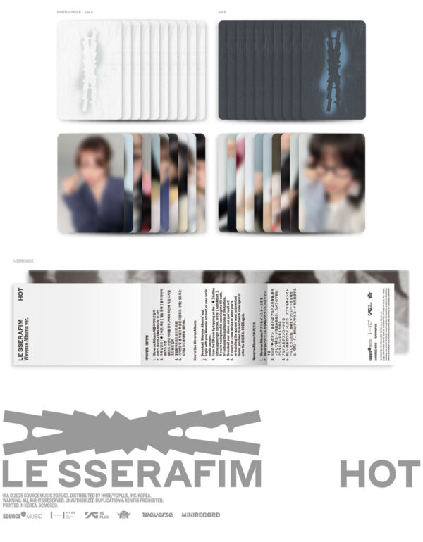 LE SSERAFIM - 5th mini album 'HOT' (Weverse Albums ver.) (A Ver.) (b ver.) kaeguli kapop shop albums and merchandise