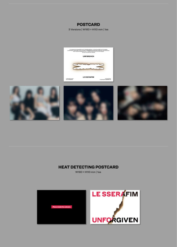 LE SSERAFIM - 1st Studio Album [UNFORGIVEN] (BLOODY ROSE Ver.) (dusty rose ver.) kaeguli kpop album and merchandise