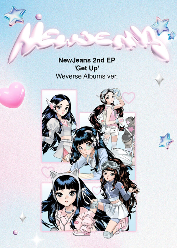 NewJeans - 2nd EP Album [Get Up] Weverse Ver. (a 9pink title)) (b (blue title)) (c small title )) kaeguli kpop shop albums and merchandise