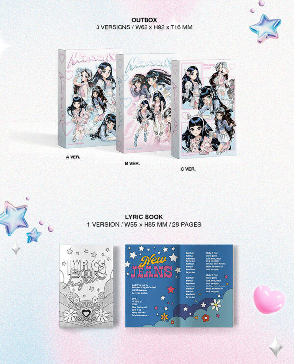 NewJeans - 2nd EP Album [Get Up] Weverse Ver. (a 9pink title)) (b (blue title)) (c small title )) kaeguli kpop shop albums and merchandise