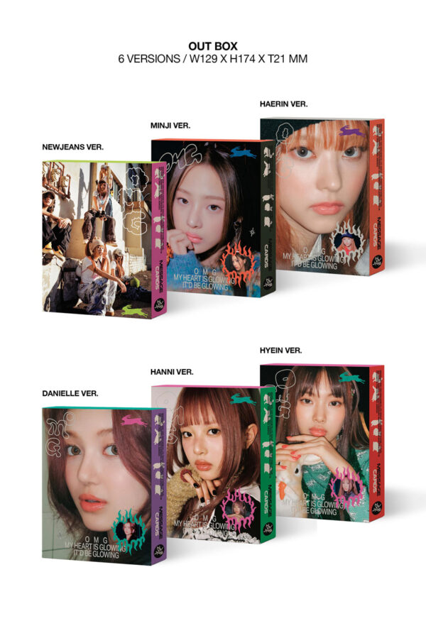 NewJeans - 1st Single Album [OMG] Message Card Ver. (newjeans) (minji) ( hanni) ( danielle) (haerin) 9 hyein) kaeguli kpop shop albums and merchandise