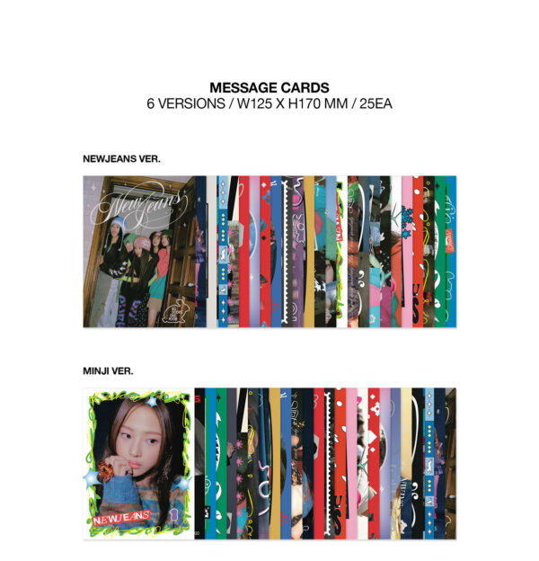NewJeans - 1st Single Album [OMG] Message Card Ver. (newjeans) (minji) ( hanni) ( danielle) (haerin) 9 hyein) kaeguli kpop shop albums and merchandise