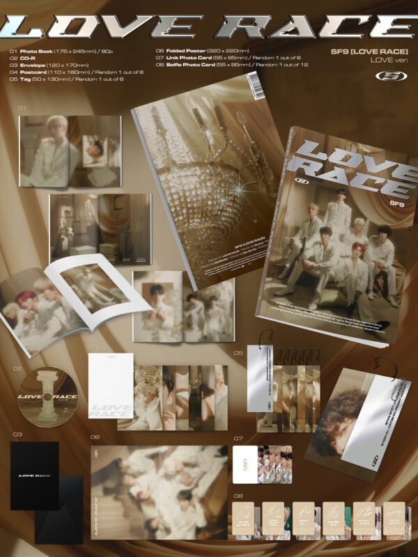 SF9 - 15th mini album [LOVE RACE] (RACE Ver.) (love ver.) kaeguli kpop shop albums and merchandise