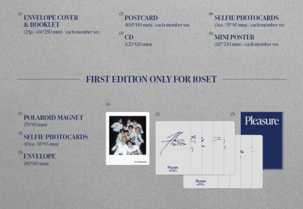 TREASURE - SPECIAL MINI ALBUM [PLEASURE] [BLUE VER.] 10 TYPES Random (choi hyun-seio) (ji-hoon) yoshi) (jun-gyu) (yoon jae-hyuk) (asahi) (do-young) (haruto) (park jeong-woo) (so jeong-hwan) kaeguli kpop shop albums and merchandise