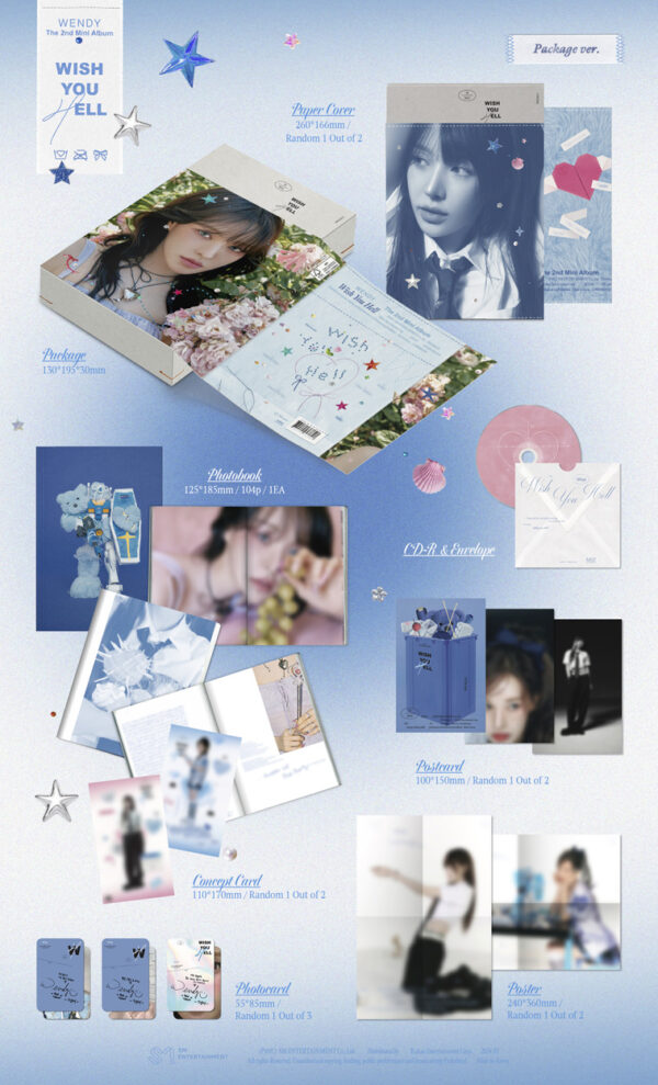 Wendy (Red Velvet) - 2ND MINI ALBUM [Wish You Hell] (PACKAGE Ver.) kaeguli kpop album and merchandise