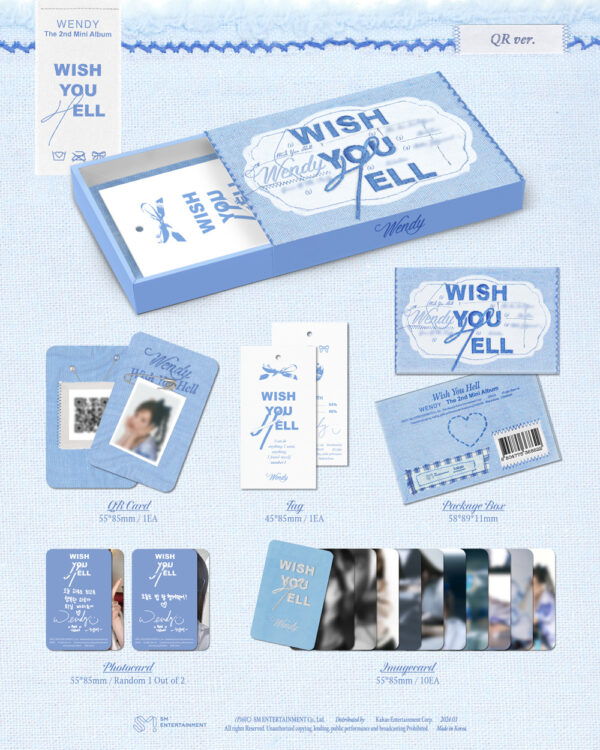 Wendy (Red Velvet) - 2ND MINI ALBUM [Wish You Hell] (QR Ver.) kaeguli kpop album and merchandise