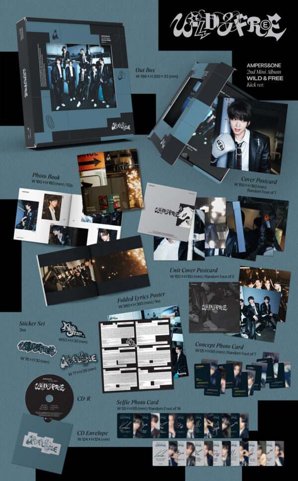 AMPERS&ONE - 2nd mini album [WILD & FREE] (Kick ver.) kaeguli kpop shop albums and merchandise