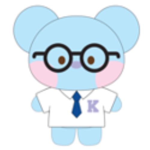 BTS – BT21 PLUSH KEYRING GLASSES (KOYA) kaeguli kpop shop albums and merchandise