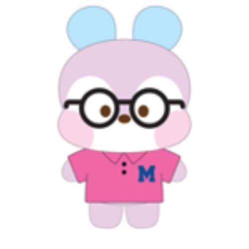 BTS – BT21 PLUSH KEYRING GLASSES (MANG) kaeguli kpop shop albums and merchandise
