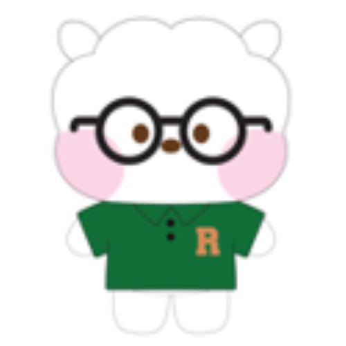 BTS – BT21 PLUSH KEYRING GLASSES (RJ) kaeguli kpop shop albums and merchandise
