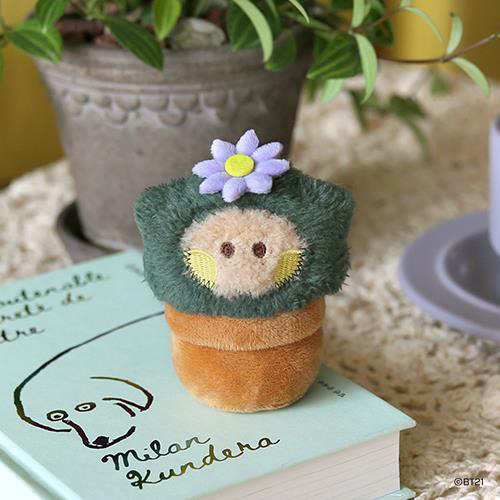 BTS - BT21 PLUSH KEYRING [GREEN] SHOOKY kaeguli kpop shop albums and merchandise