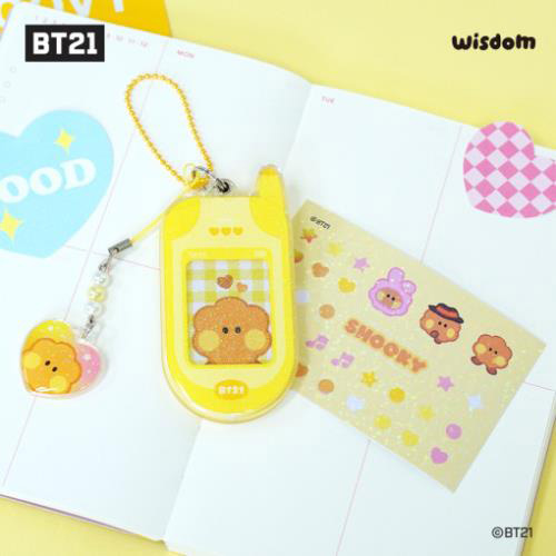 BTS - BT21 RETRO PHONE KEYRING (SHOOKY) kaeguli kpop shop albums and merchandise