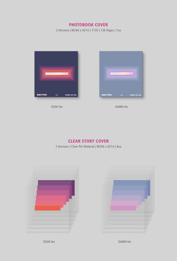 ENHYPEN - 1ST MINI ALBUM [BORDER : DAY ONE] (DUSK Ver.) (dawn ver.) kaeaguli kpop shop albums and merchandise