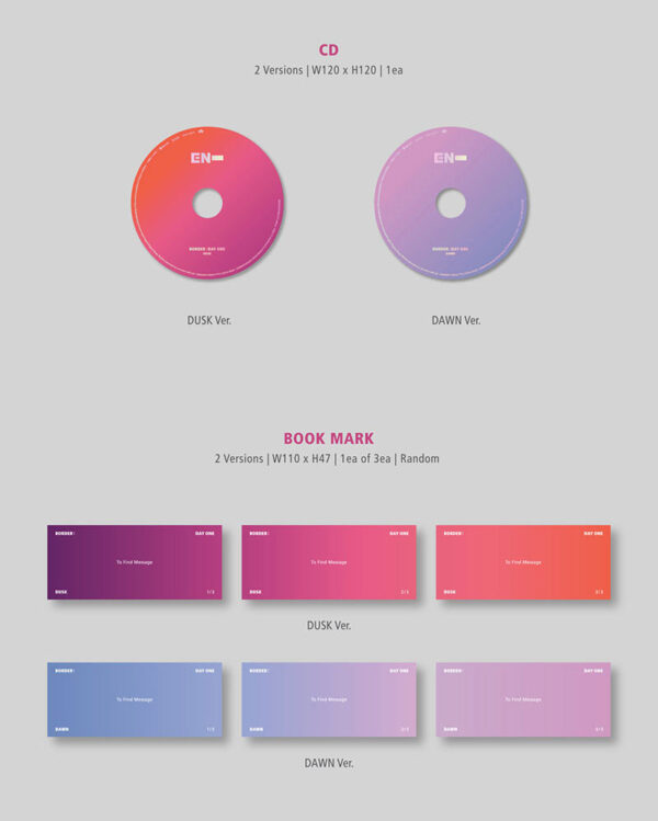 ENHYPEN - 1ST MINI ALBUM [BORDER : DAY ONE] (DUSK Ver.) (dawn ver.) kaeaguli kpop shop albums and merchandise