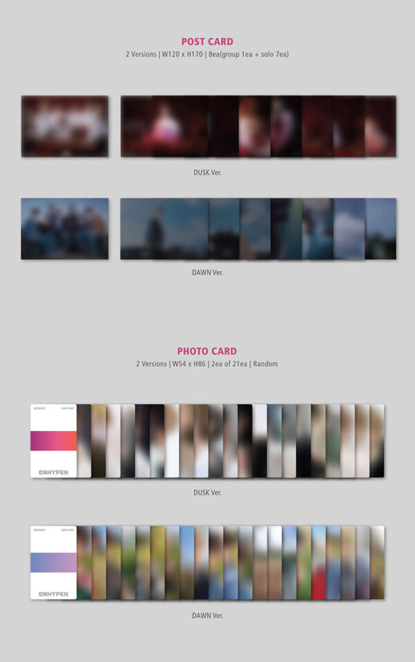 ENHYPEN - 1ST MINI ALBUM [BORDER : DAY ONE] (DUSK Ver.) (dawn ver.) kaeaguli kpop shop albums and merchandise