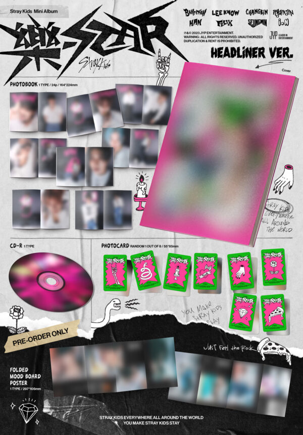 Stray Kids - 8th Mini Album [Rock Star] (Headliner Ver.)kaeguli kpop shop albums and merchandise