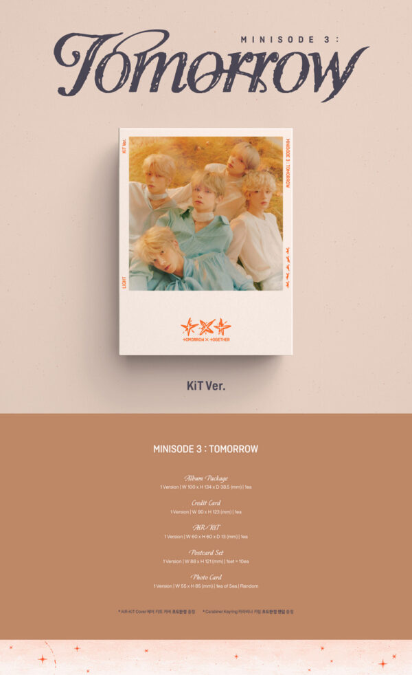 TOMORROW X TOGETHER - 6TH MINI ALBUM [minisode 3: TOMORROW] (KiT Ver.) (battery included) kaeaguli kpopshop albums and merchandise