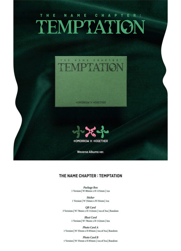 TOMORROW X TOGETHER (TXT) - THE NAME CHAPTER : TEMPTATION (Weverse Ver.) kaeguli kpop shop albums and merchandise