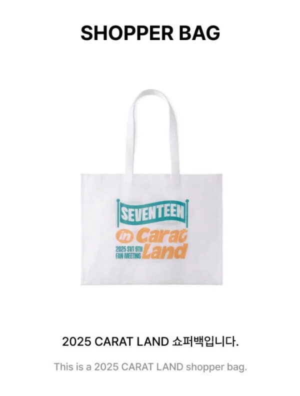 SEVENTEEN - OFFICIAL MD [2025 CARAT LAND] Shopper Bag kaeguli kpop shop albums and merchandise