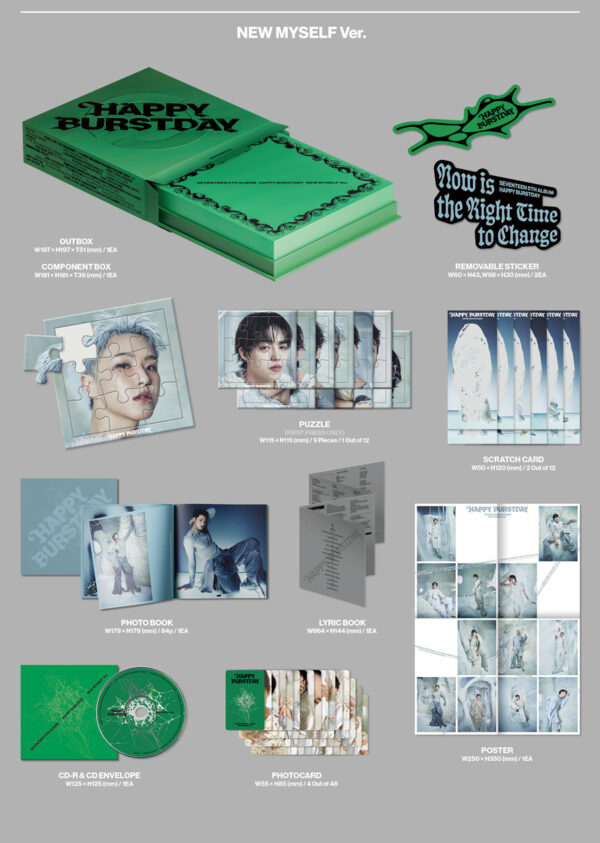 SEVENTEEN 5th Album ‘HAPPY BURSTDAY’ (new escape) (new myself) (new burstday) kaeguli kpop shop albums and merchandise