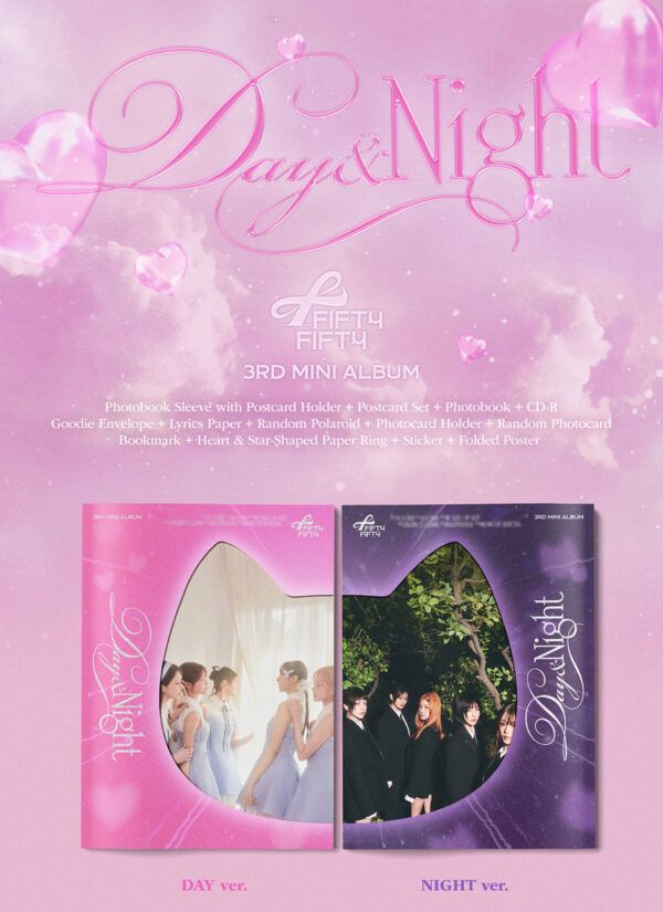 FIFTY FIFTY 3RD MINI ALBUM DAY & NIGHT (night ver.) (day ver.) kaeguli kpop shop albums and merchandise