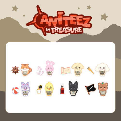 ATEEZ - [ANITEEZ IN TREASURE] MD : STITCH WAPPEN SET (DDEONGbyeoli) (sandeoki) (tyudeongi) (jjoongrami) (hetmongi) (wooyonyang) (jjongbear) (bbyongming) kaeguli kpop shop albums and merchandise