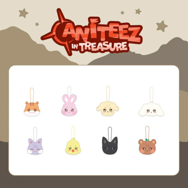 ATEEZ - OFFICIAL MD [ANITEEZ IN TREASURE] PLUSH NAME TAG (JJONGbear) (ddeongbyeoli) (wyooyonyang) (bbyongming) ( snadeoki) (jjoongrami) (tyudeongi) (hetmongi) kaeguli kpop shop albums and merchandise
