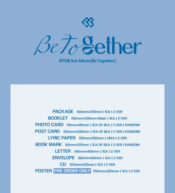 BTOB - 3rd ALBUM [Be Together] (Random Ver.) kaeguli kpop shop albums and merchandise
