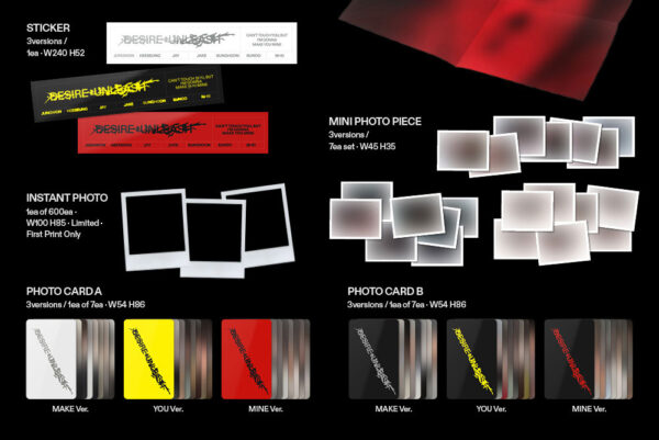 ENHYPEN - DESIRE : UNLEASH [MAKE Ver. / YOU Ver. / MINE Ver.] kaeguli kpop shop albums and merchandise