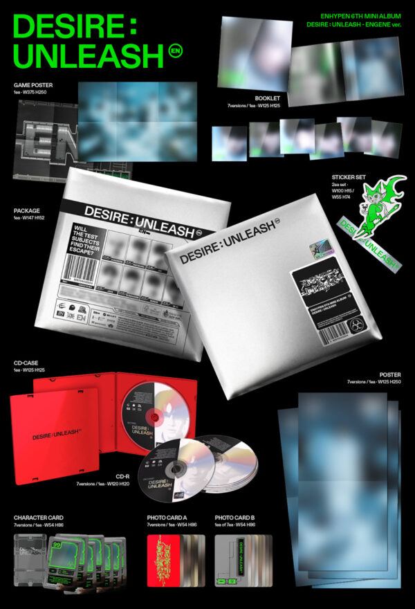 ENHYPEN 6th Mini Album ‘DESIRE : UNLEASH’ (ENGENE ver.) kaeguli kpop shop albums and merchandise