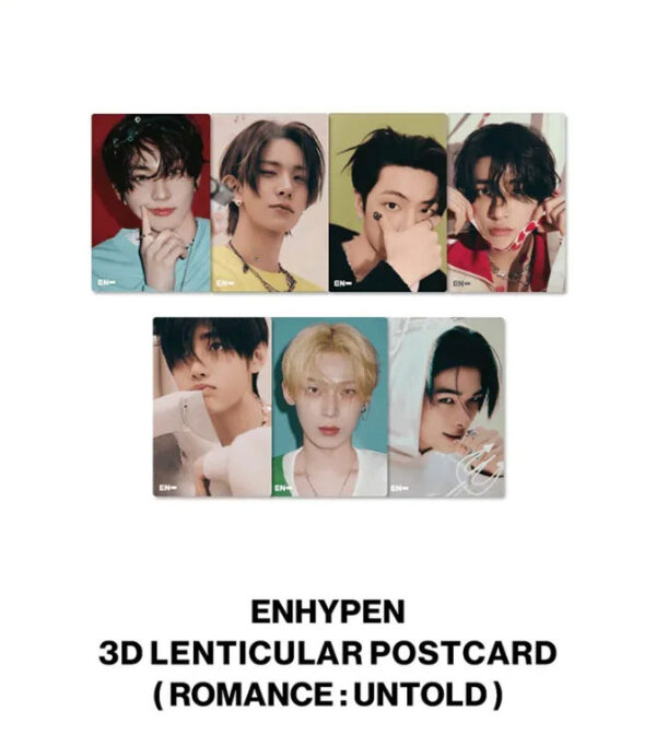 ENHYPEN 3D Lenticular Postcard (ROMANCE UNTOLD) (HEESEUNG) (jake) (jay) (jungwon) (ni-ki) (sunghoon) (sunoo) kaeguli kpop albums and merchandise
