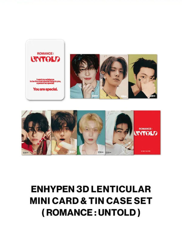 ENHYPEN 3D Lenticular Tin Case (ROMANCE UNTOLD) kaeguli kpop albums and merchandise