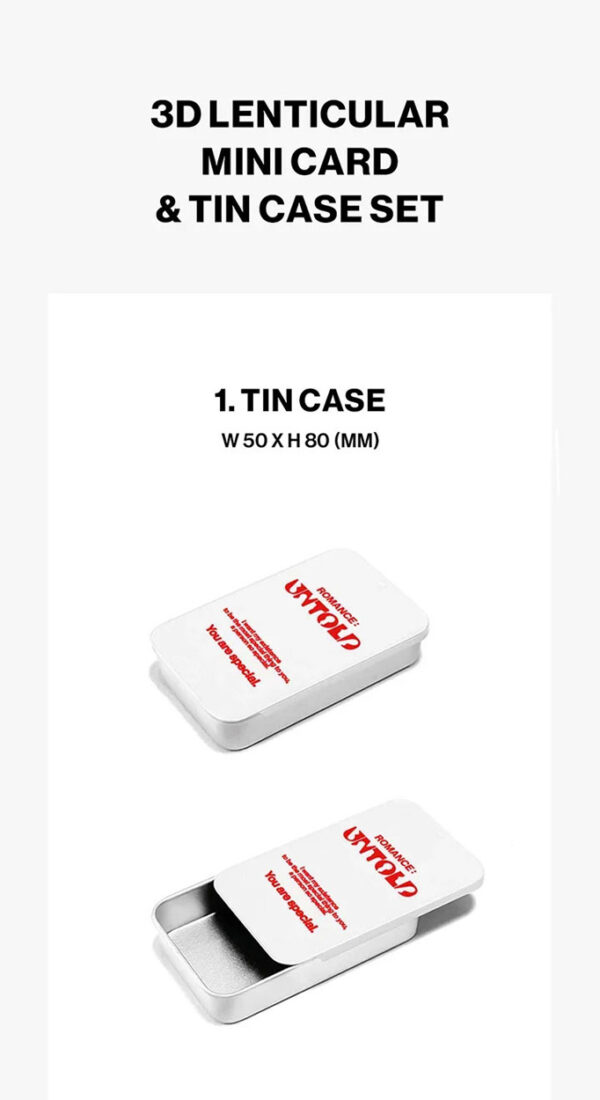 ENHYPEN 3D Lenticular Tin Case (ROMANCE UNTOLD) kaeguli kpop albums and merchandise