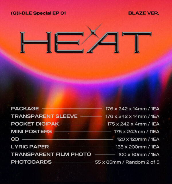 (G)I-DLE - Special Album [HEAT] (SLEEVE BLAZE Ver) kaeguli kpop shop albums and merchandise