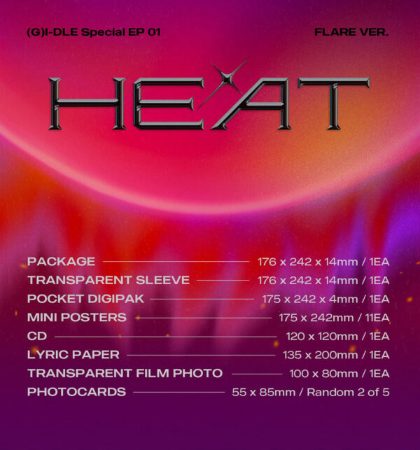 (G)I-DLE - Special Album [HEAT] (SLEEVE FLARE Ver.) kaeguli kpop shop albums and merchandise